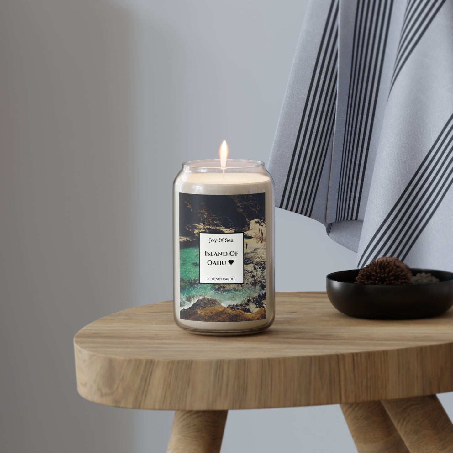 Calming Oahu Ocean Large Soy Candle