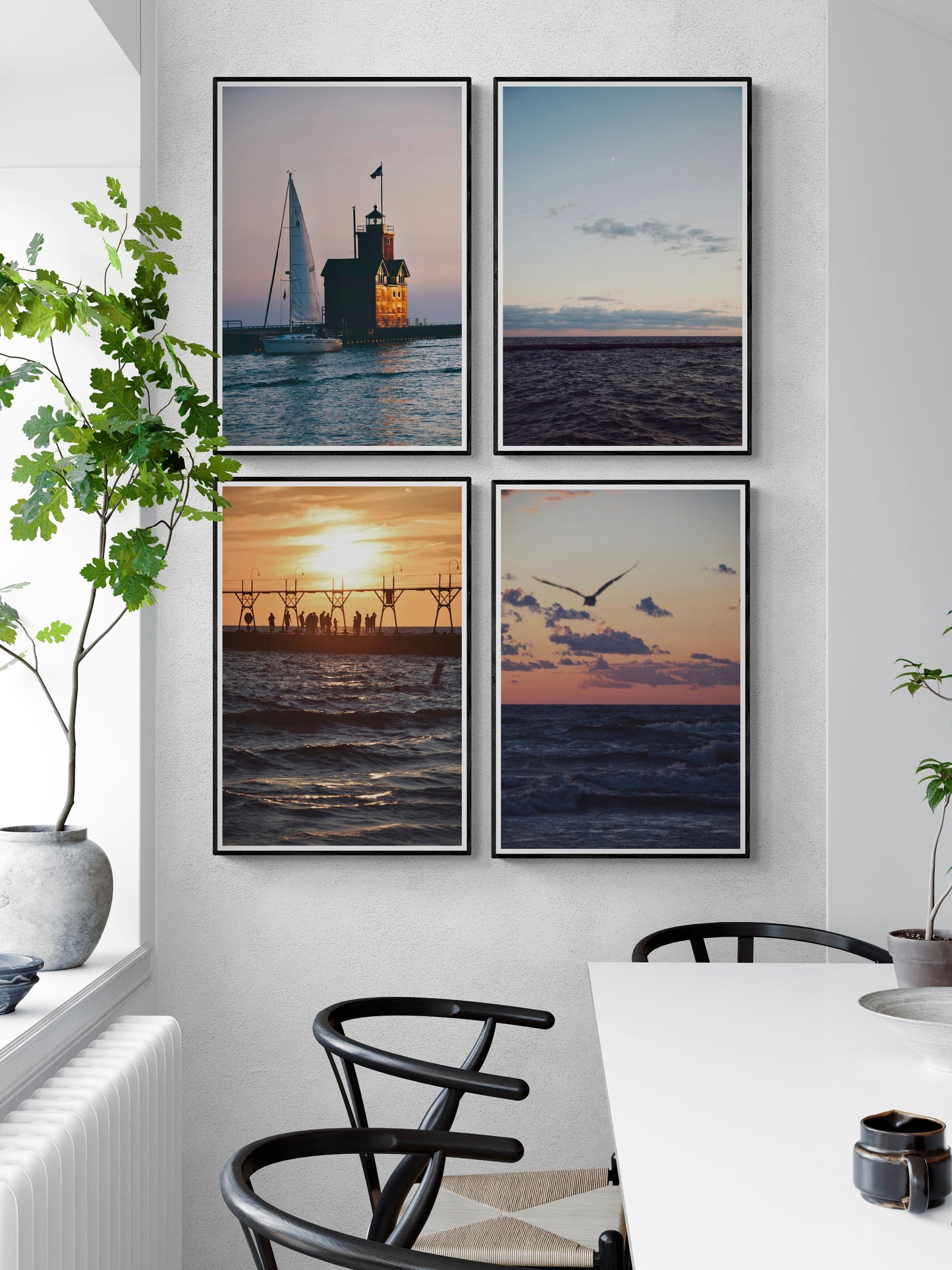 Lake Michigan Sunset Set Of 4 Prints