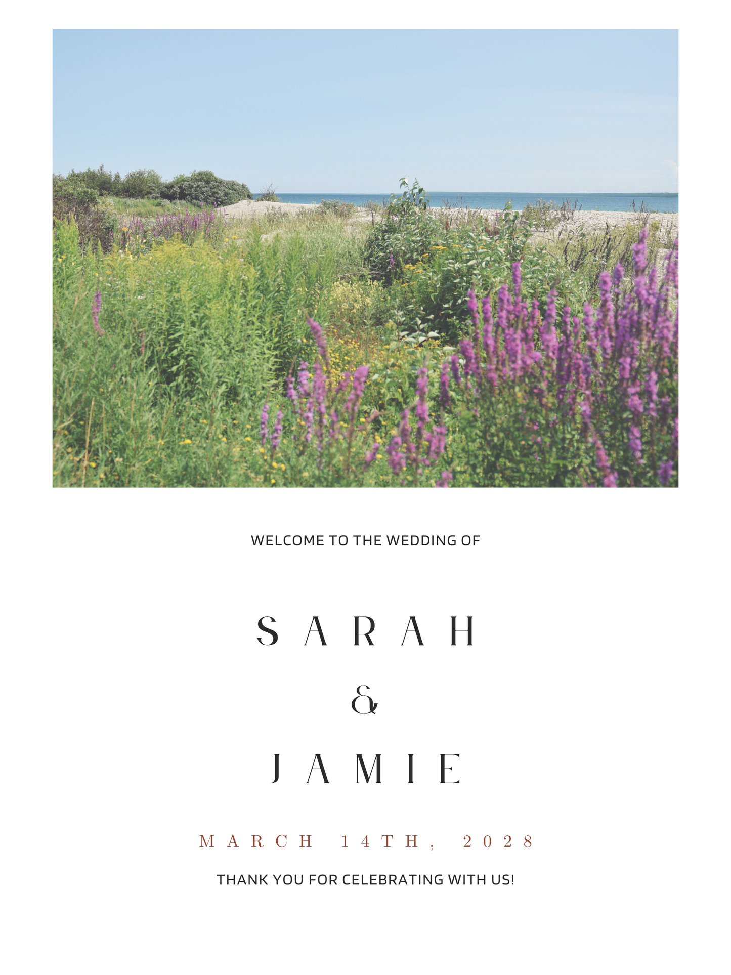 Mackinac Island Light Wedding Sign Editable Digital Download