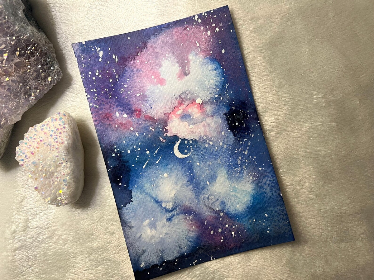 Deep Space 4x6 Original Watercolor