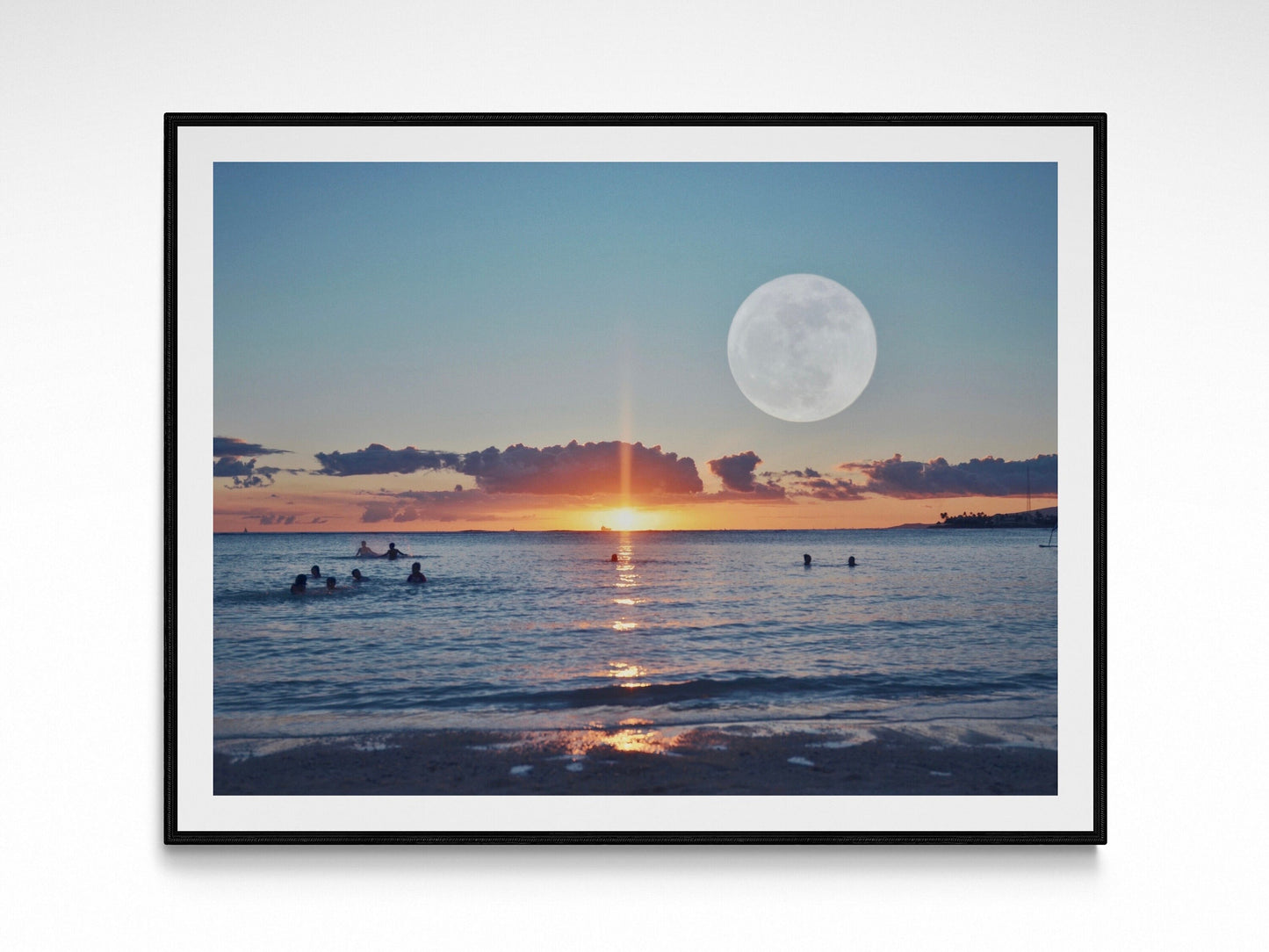 Full Moon Ocean Sunset