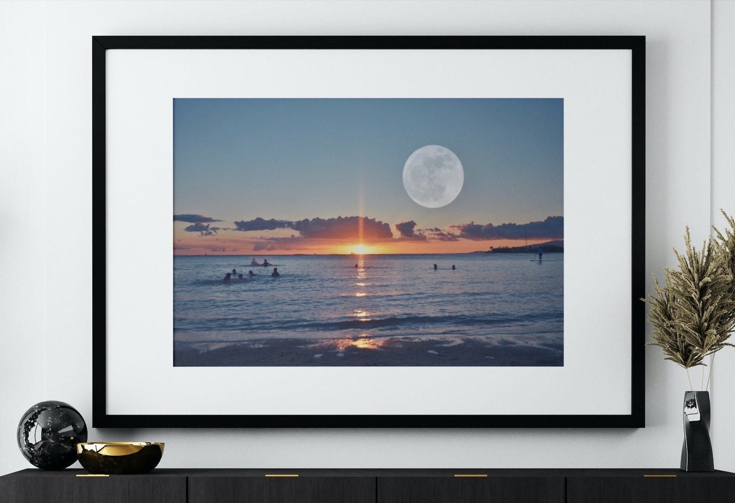 Full Moon Ocean Sunset