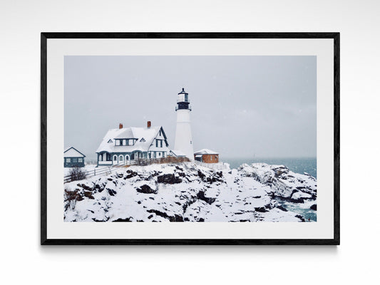 Snowy Portland Lighthouse