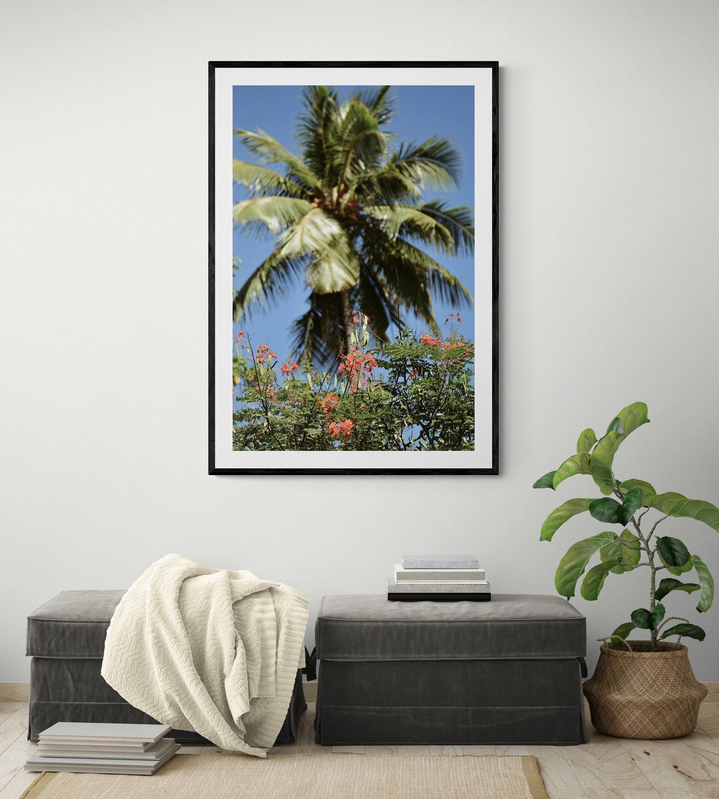 Island Palm & Flowers