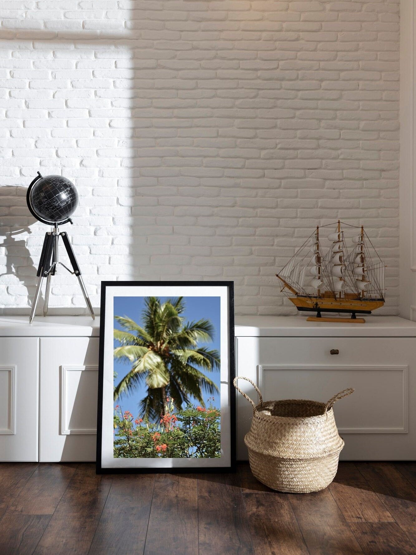 Island Palm & Flowers