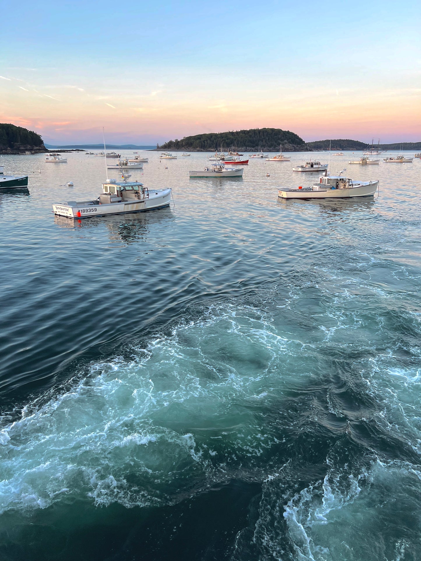 Summer Sunset Maine Vinyl Sticker