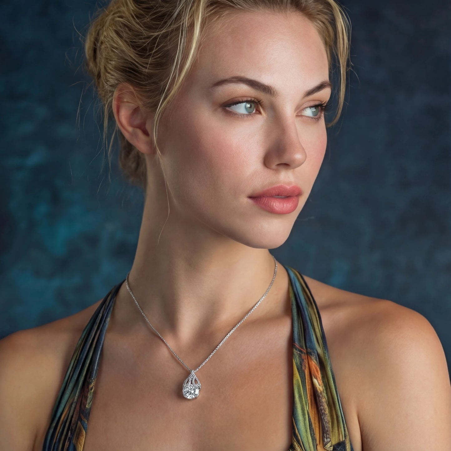 Ocean Kiss Moissanite Necklace