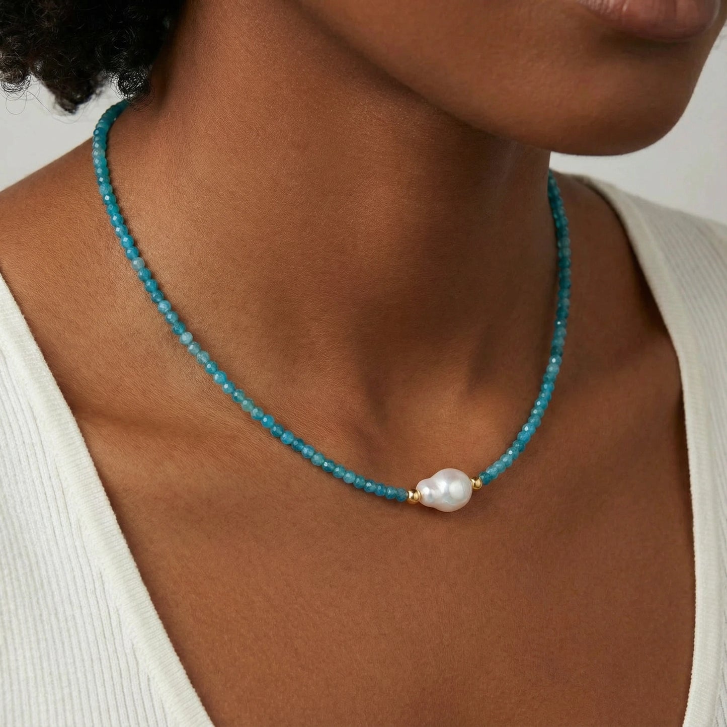 Apatite Shores Pearl Necklace