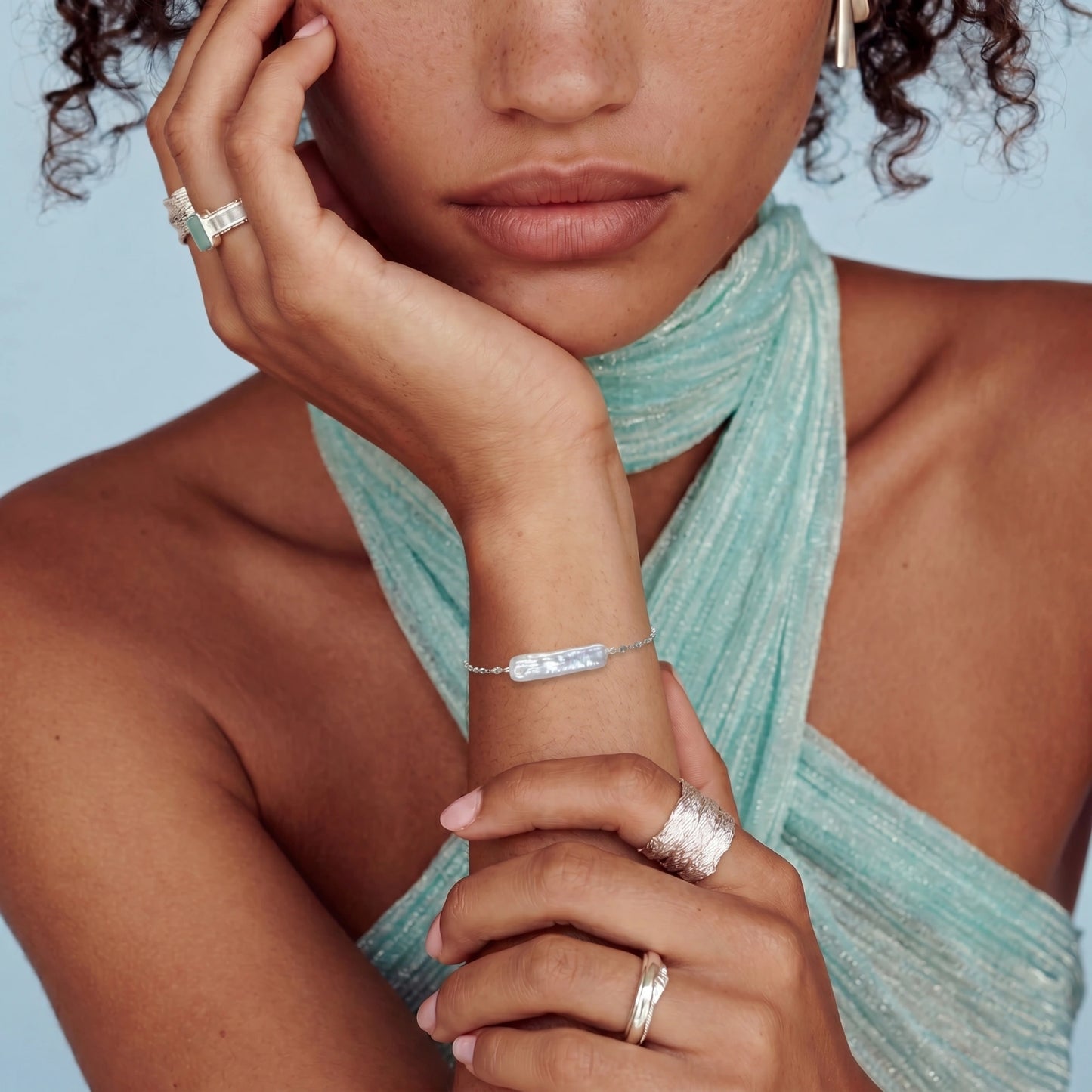 Saltwater Pearl Chain Bracelet
