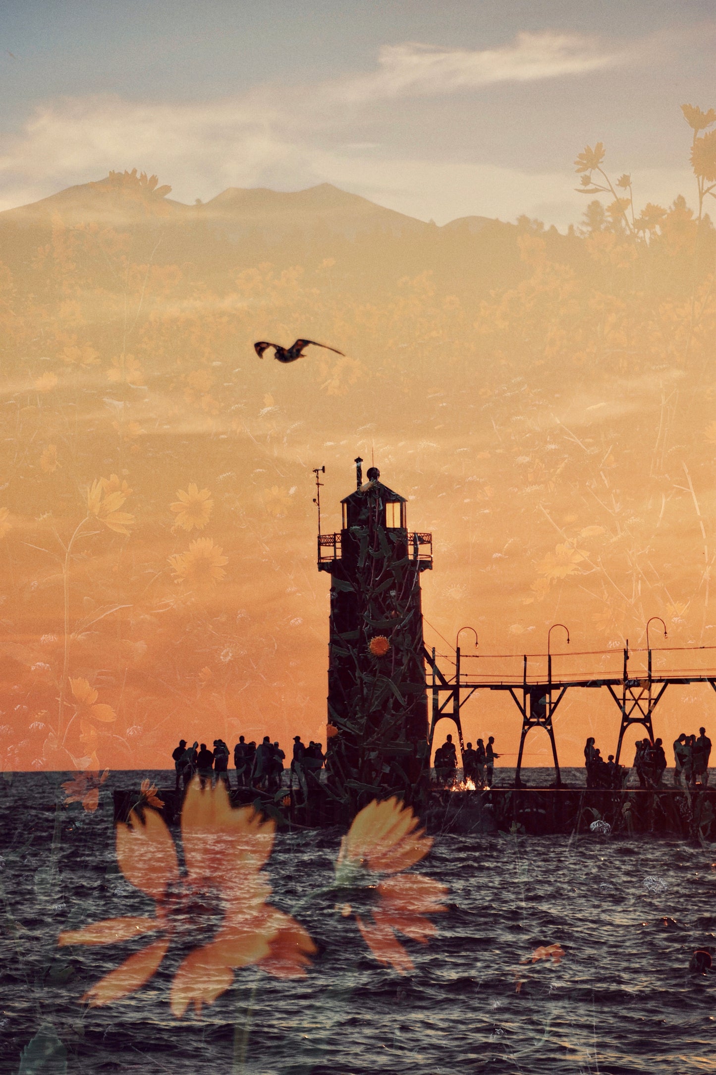 South Haven Light Wildflowers