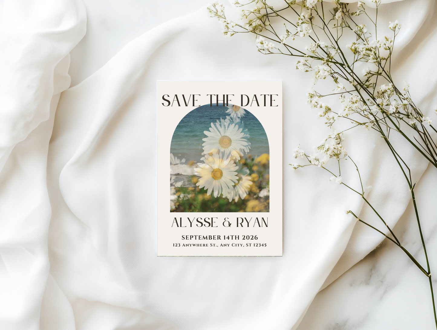 Daisy Dreams Wedding Invitation Editable Digital Download