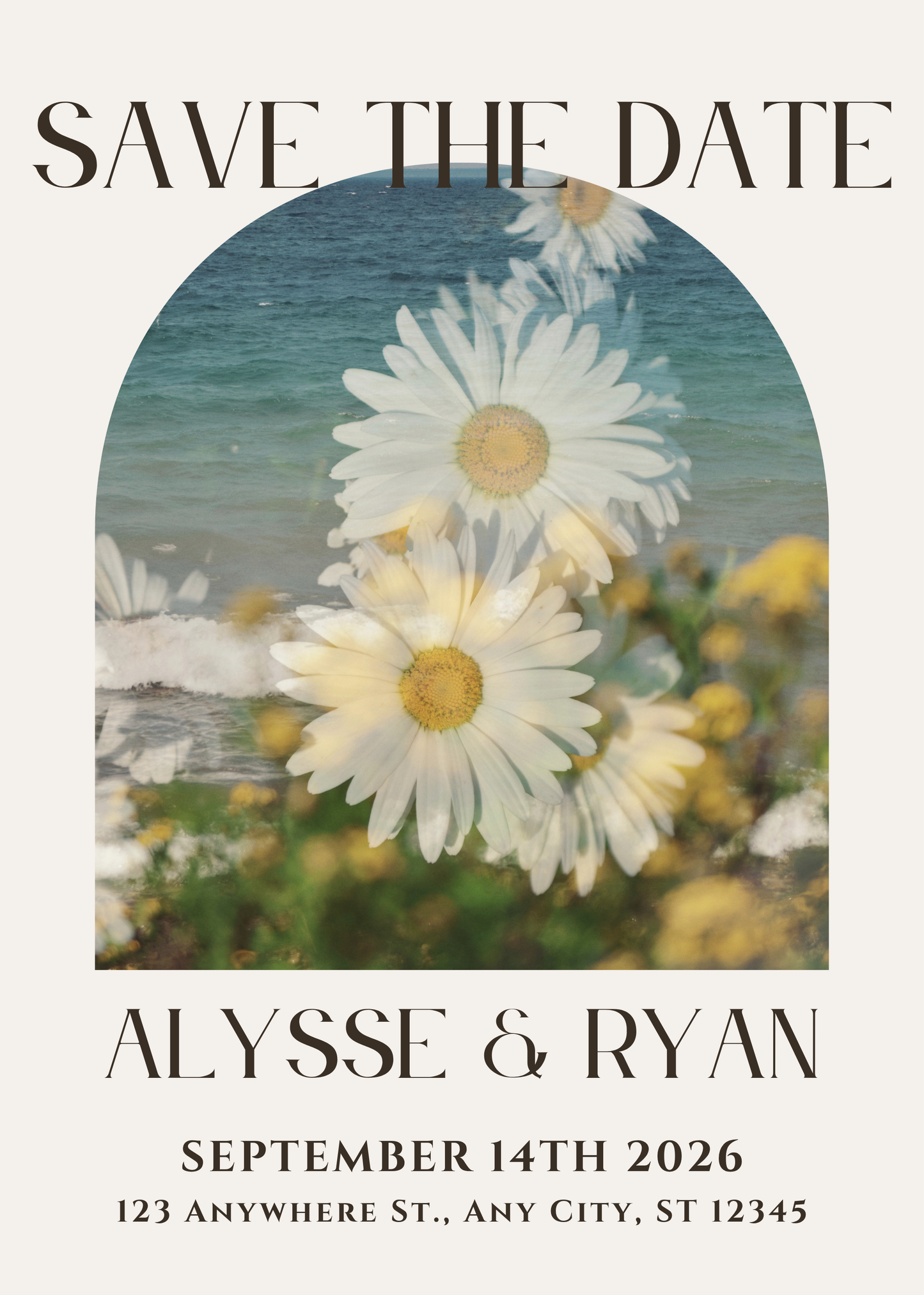 Daisy Dreams Wedding Invitation Editable Digital Download