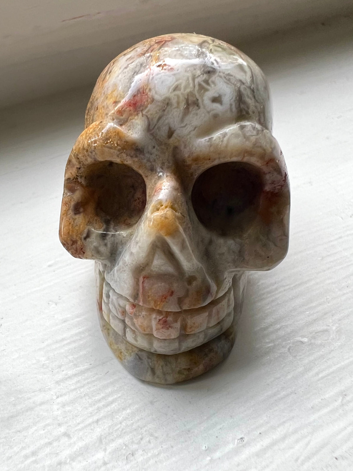Ocean Jasper Carved Skull