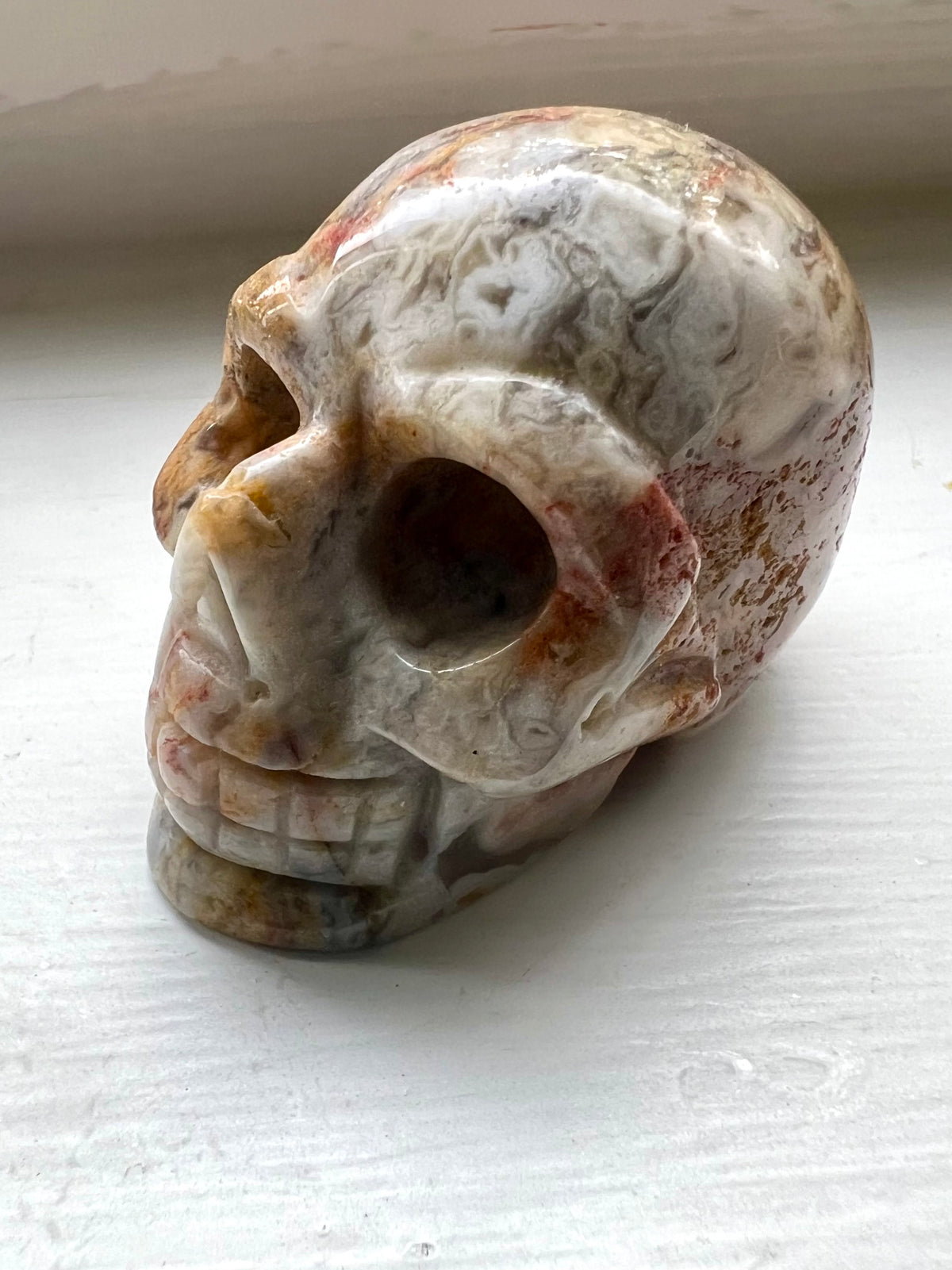 Ocean Jasper Carved Skull