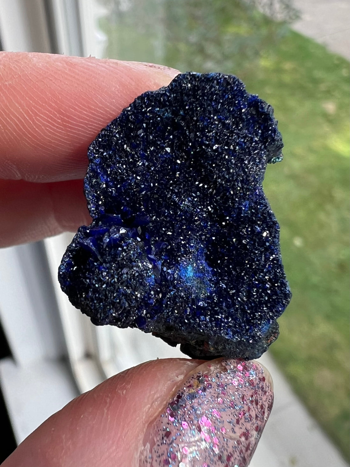 Crystallized Blue Azurite Specimen