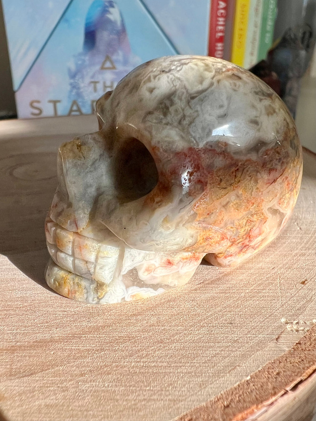 Ocean Jasper Carved Skull