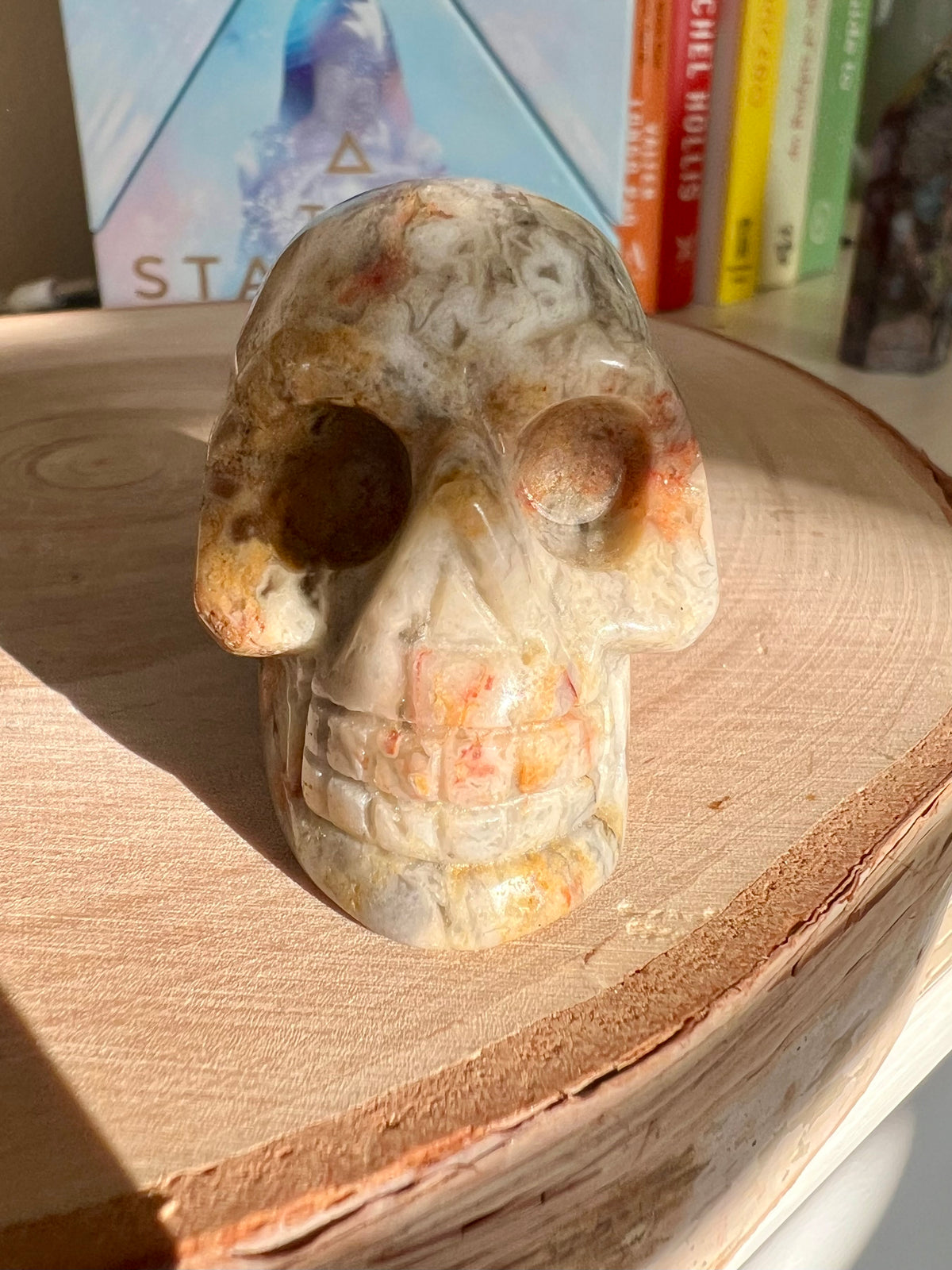 Ocean Jasper Carved Skull