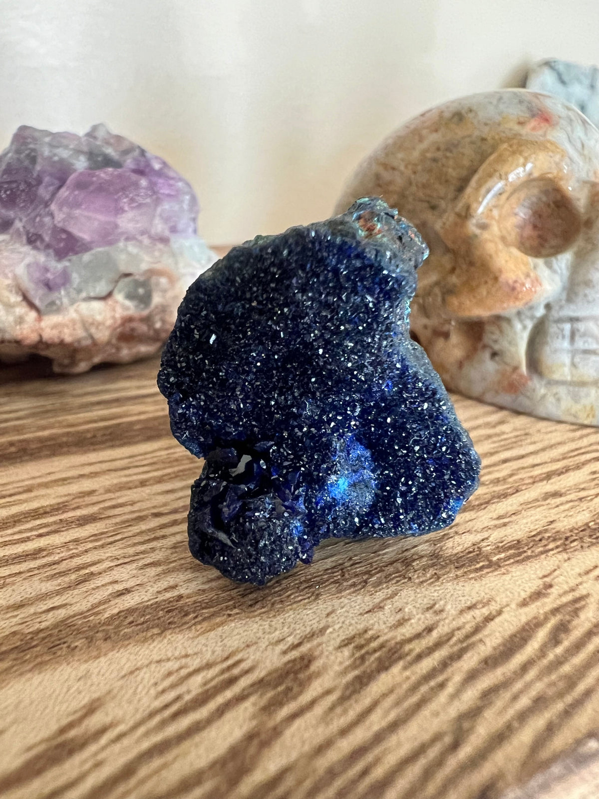 Crystallized Blue Azurite Specimen