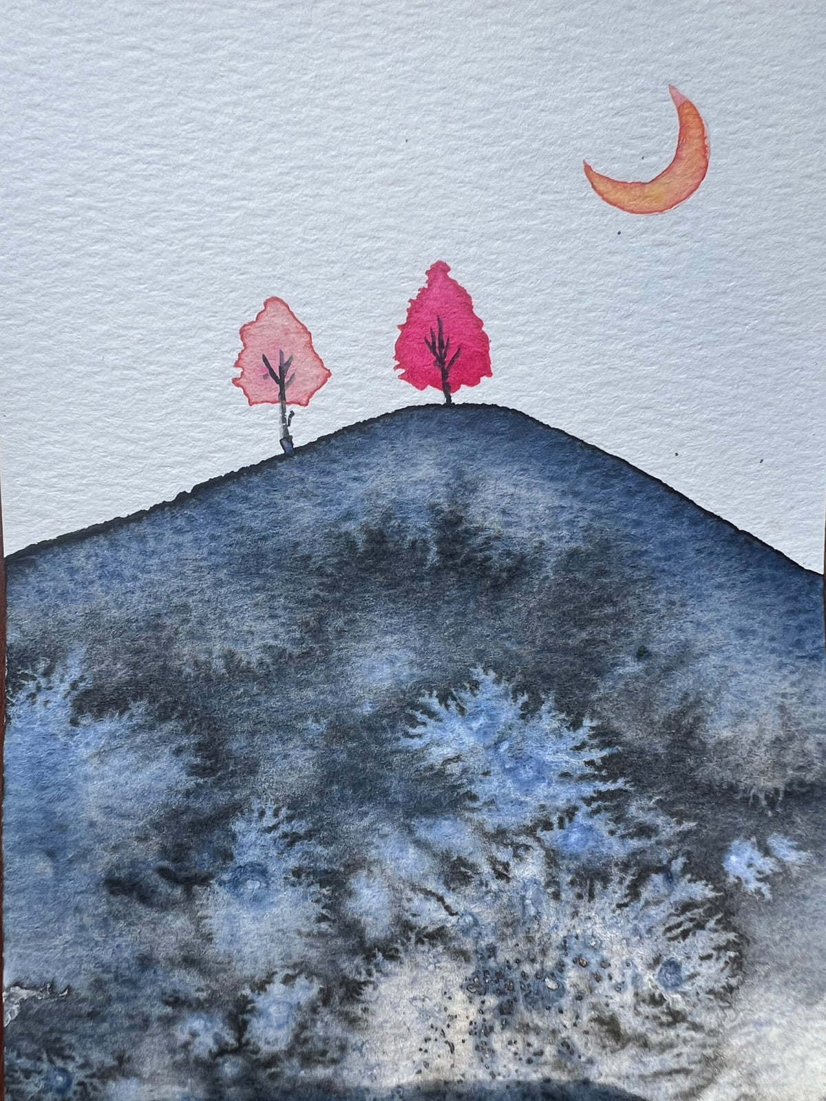 October Night Original Watercolor