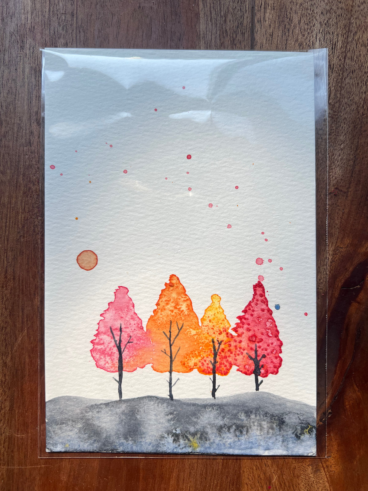 October Night Original Watercolor