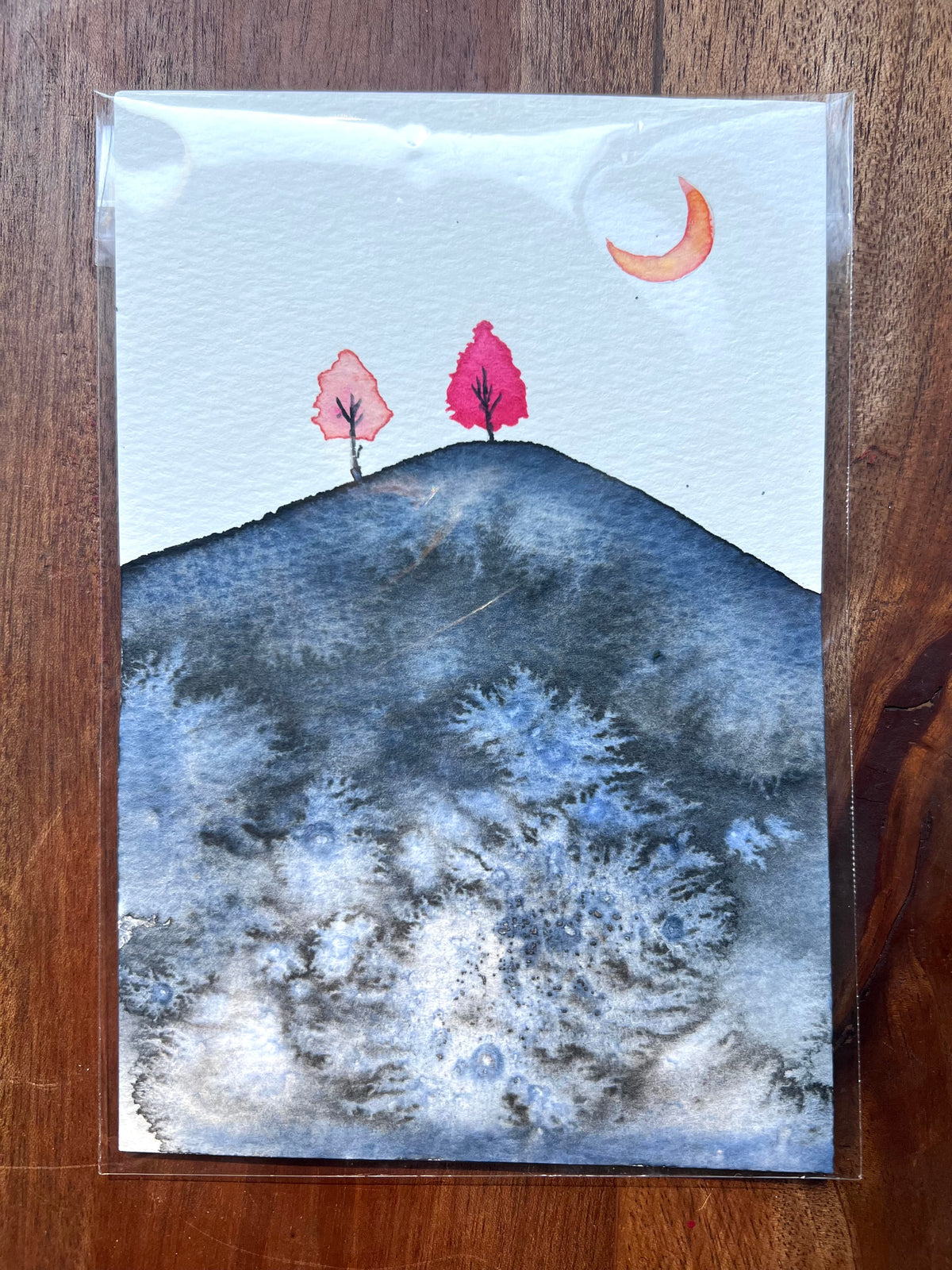 October Night Original Watercolor