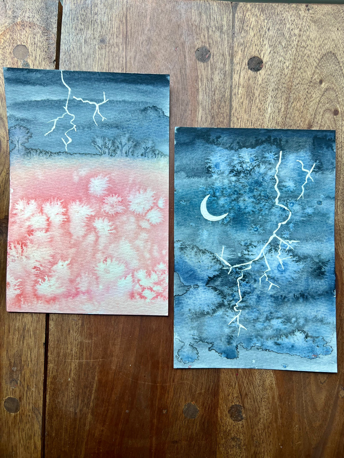 Autumn Storm Original Watercolor