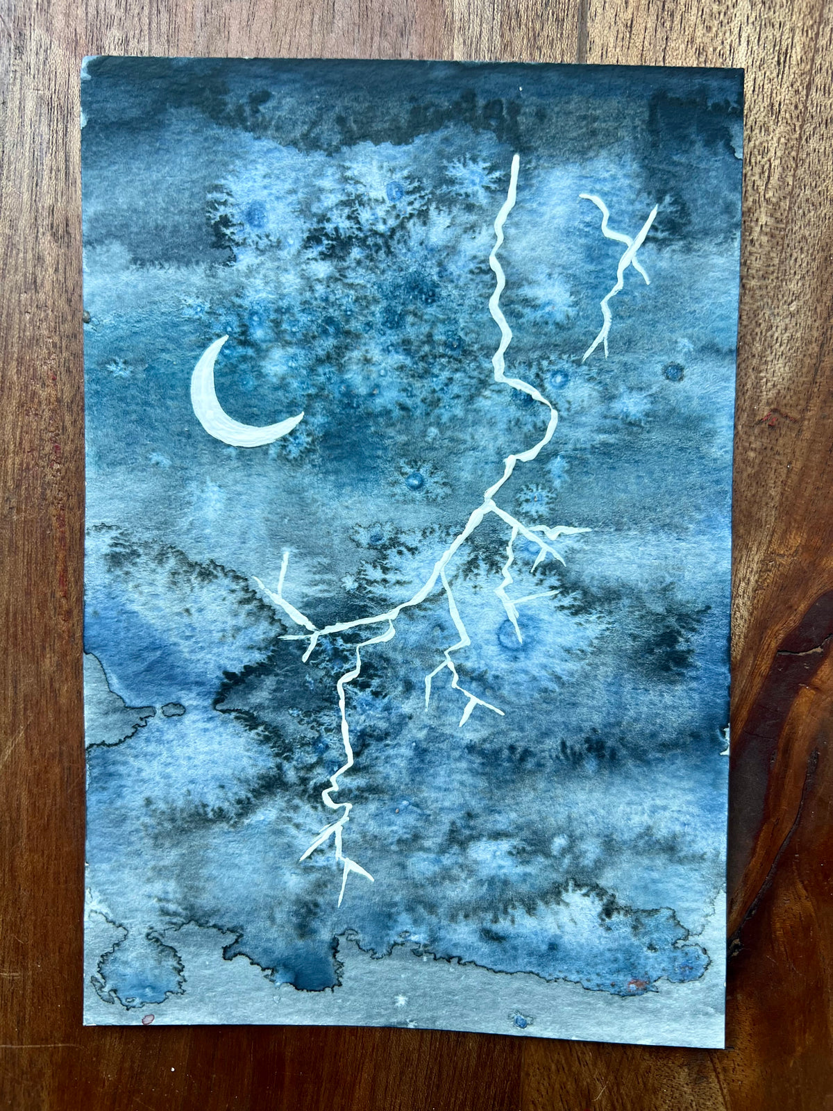 Autumn Storm Original Watercolor