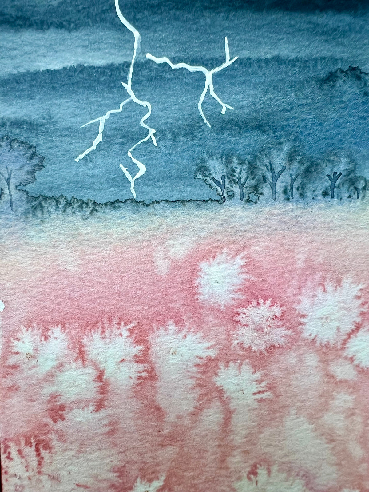 Autumn Storm Original Watercolor