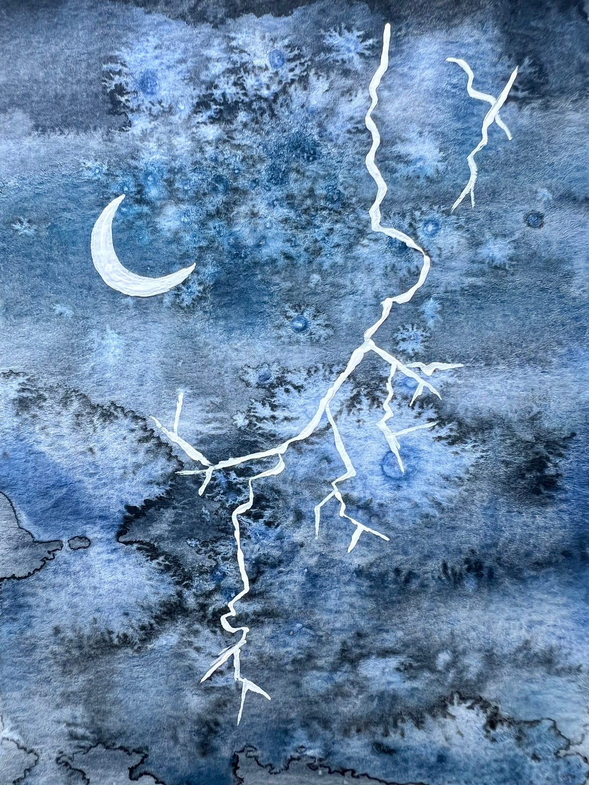 Autumn Storm Original Watercolor