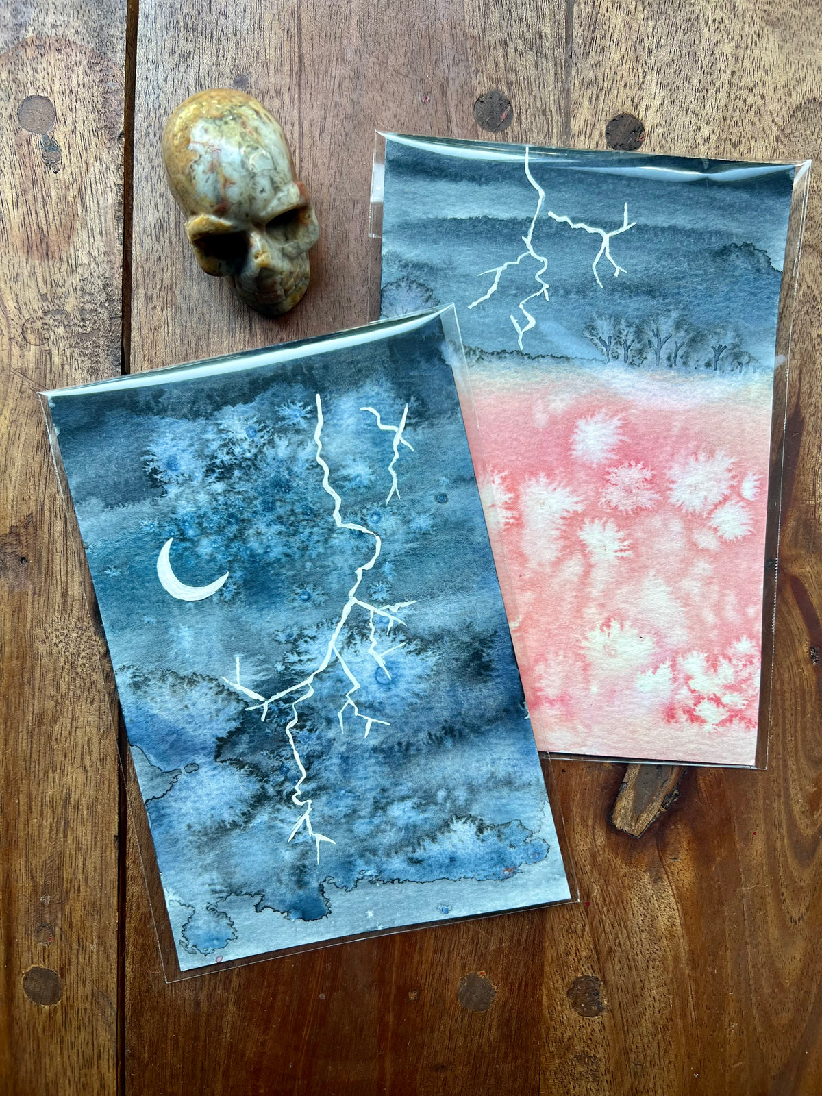 Autumn Storm Original Watercolor
