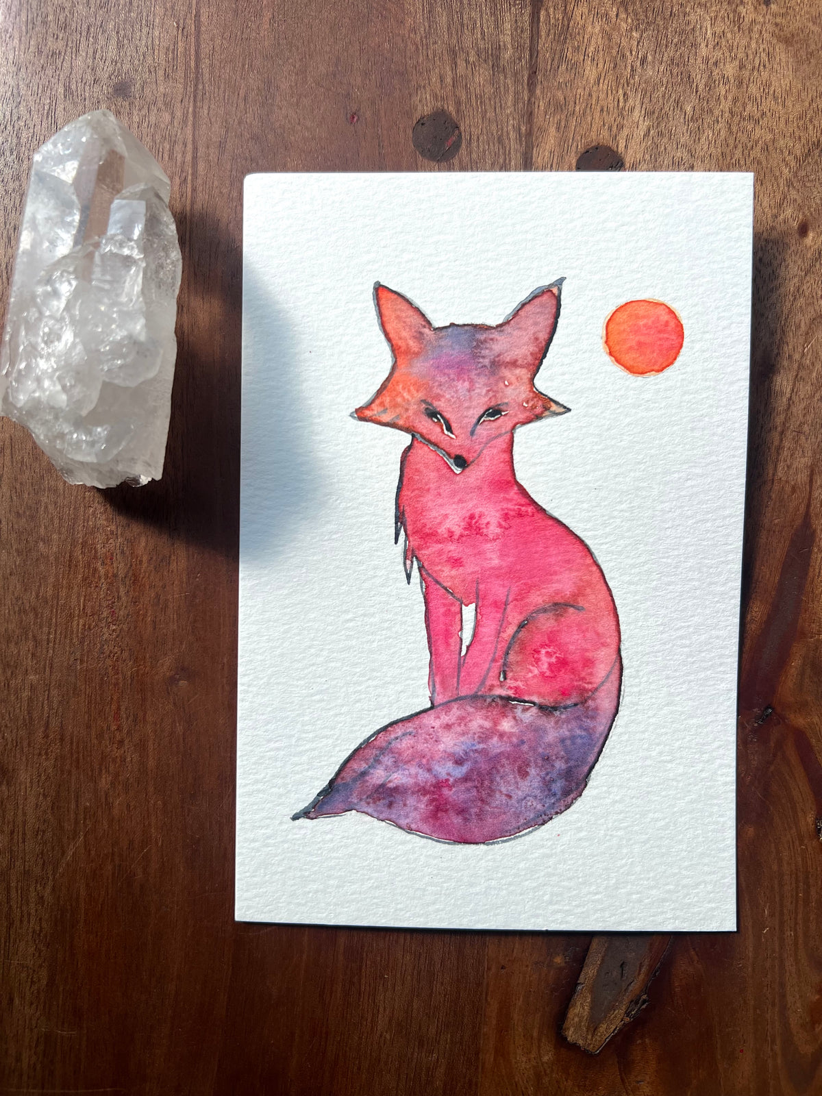 Autumn Fox Original Watercolor