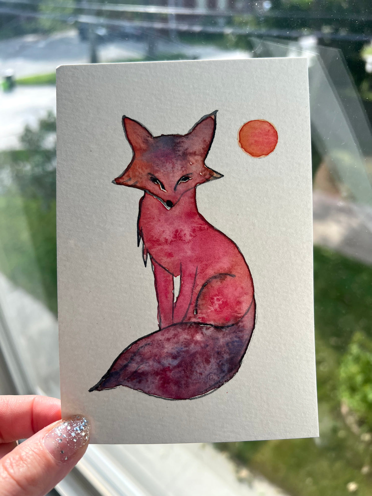 Autumn Fox Original Watercolor