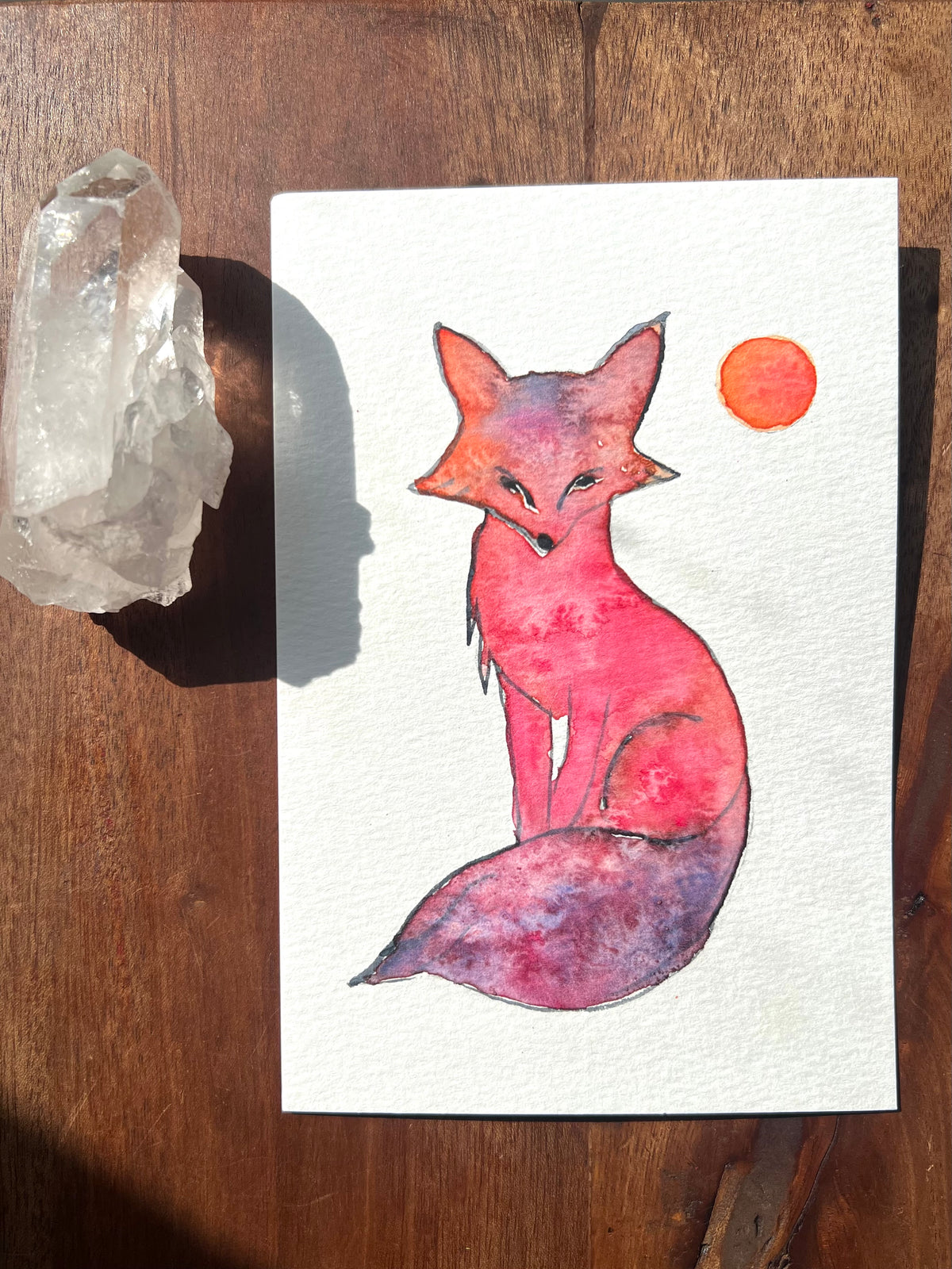 Autumn Fox Original Watercolor