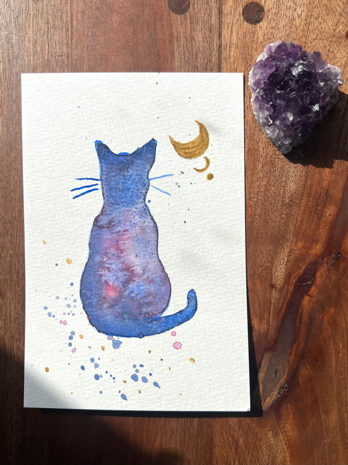 Kitty Luna Original Watercolor