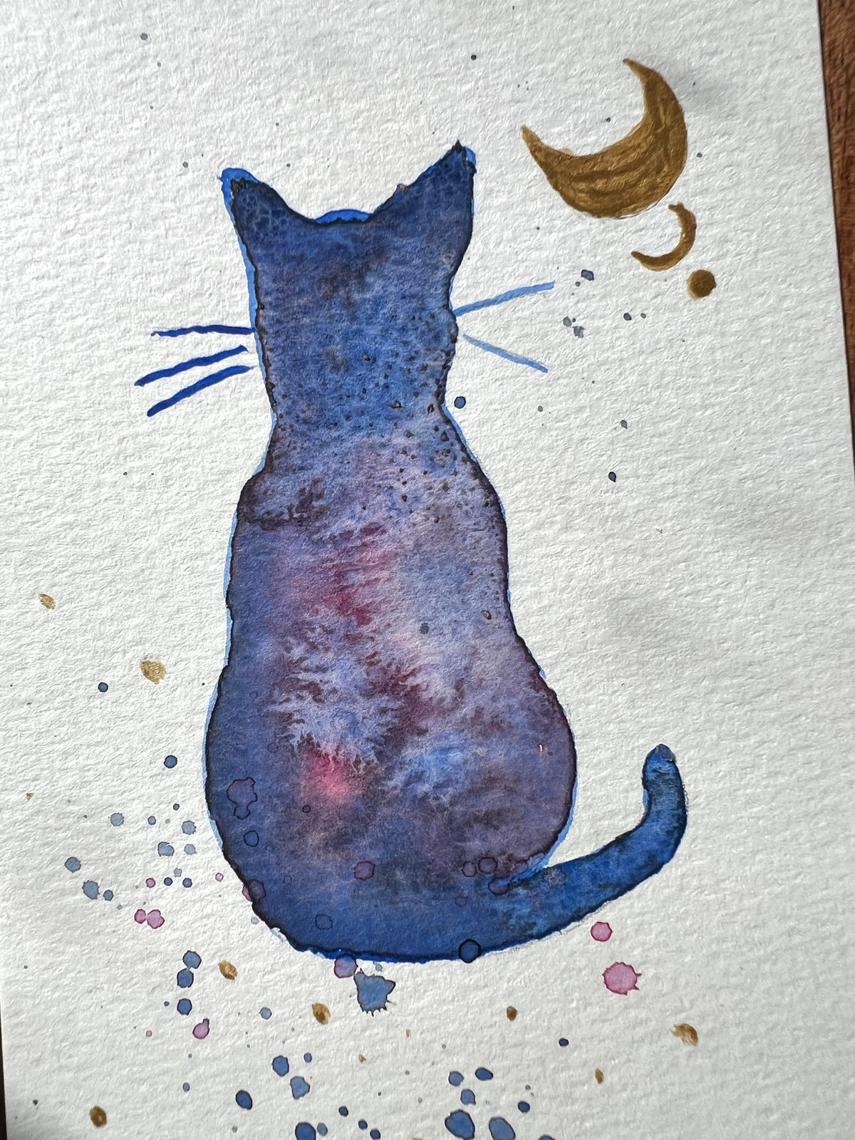 Kitty Luna Original Watercolor