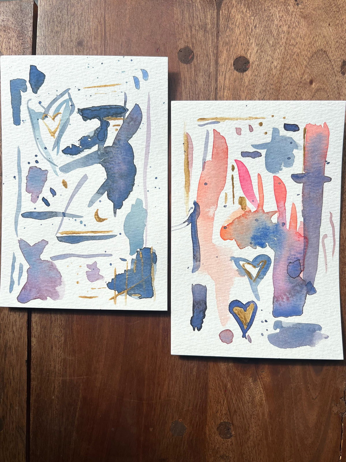 Art in Motion No. 1 & 2 Original Watercolor