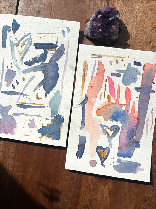 Art in Motion No. 1 & 2 Original Watercolor
