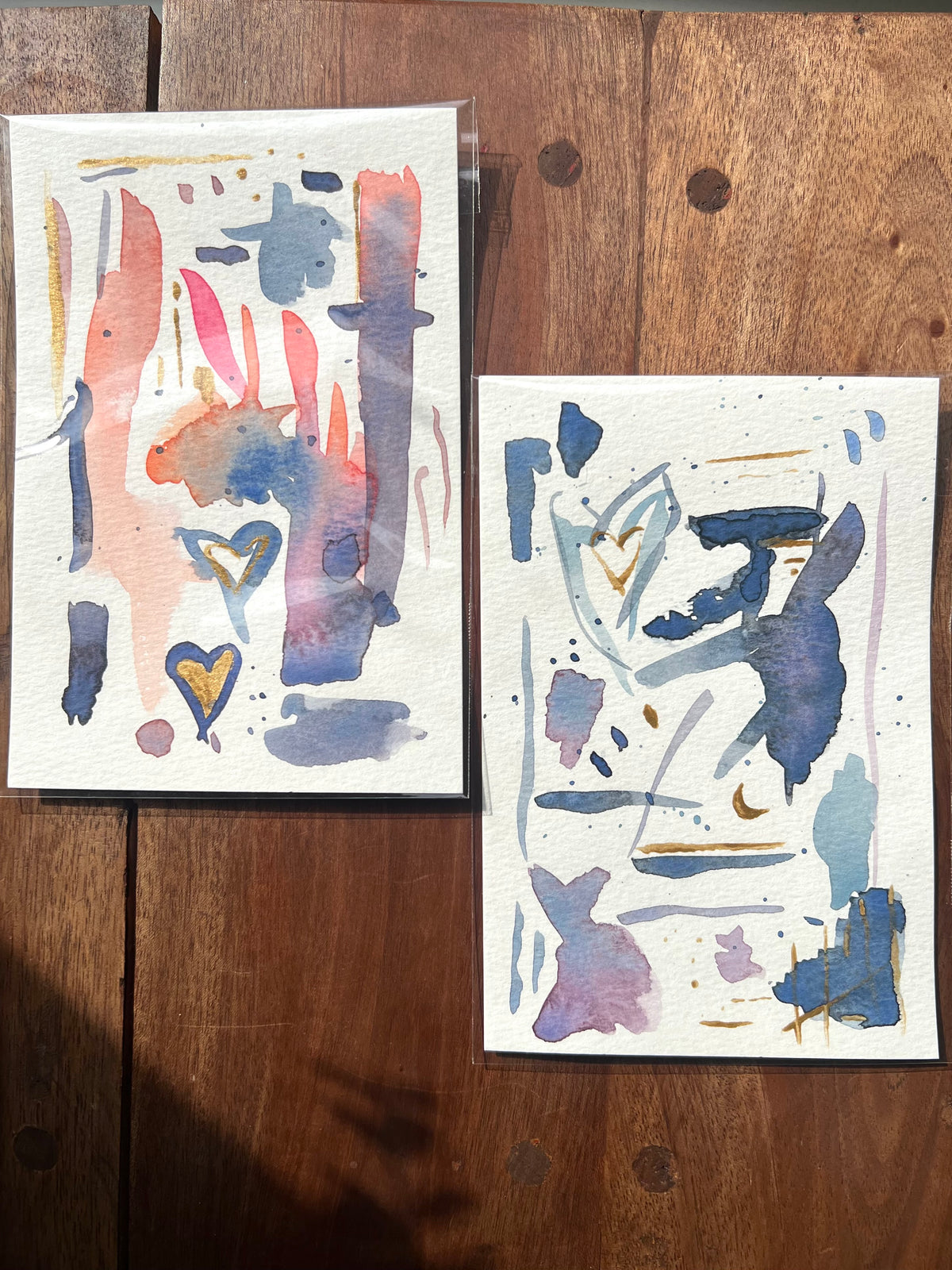 Art in Motion No. 1 & 2 Original Watercolor