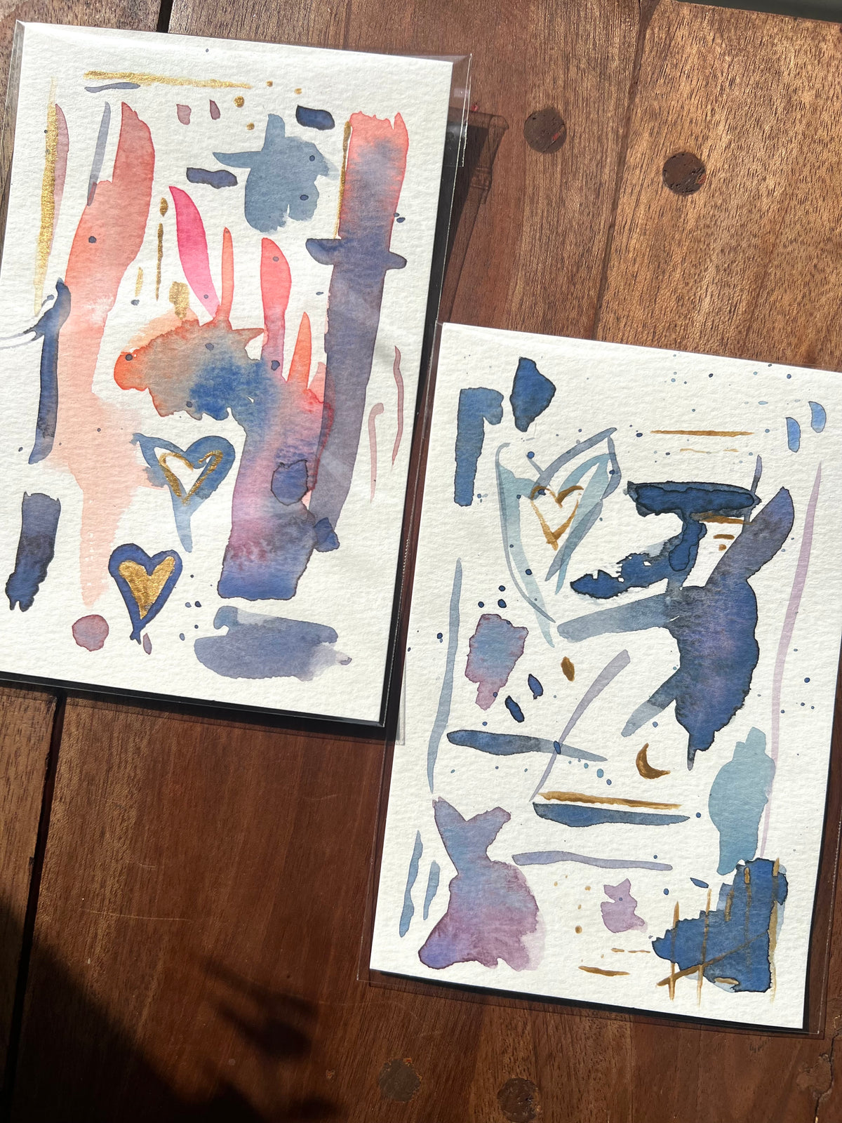 Art in Motion No. 1 & 2 Original Watercolor