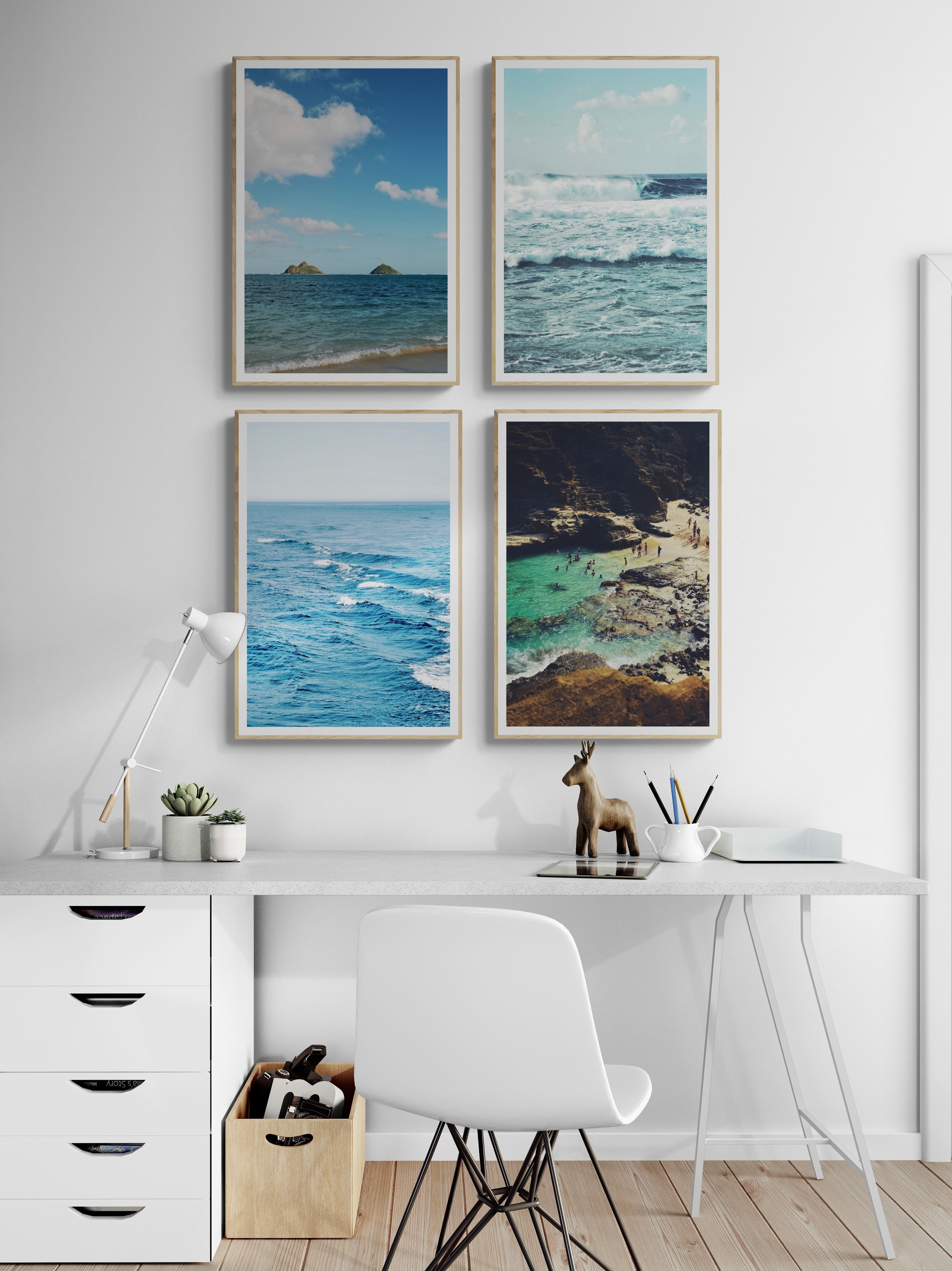 Society6 ケース Hawaii Surf Life by Alisha KP Surfer Girl Surfboard - Beach, Tropical, Hawaiian Wall Decor