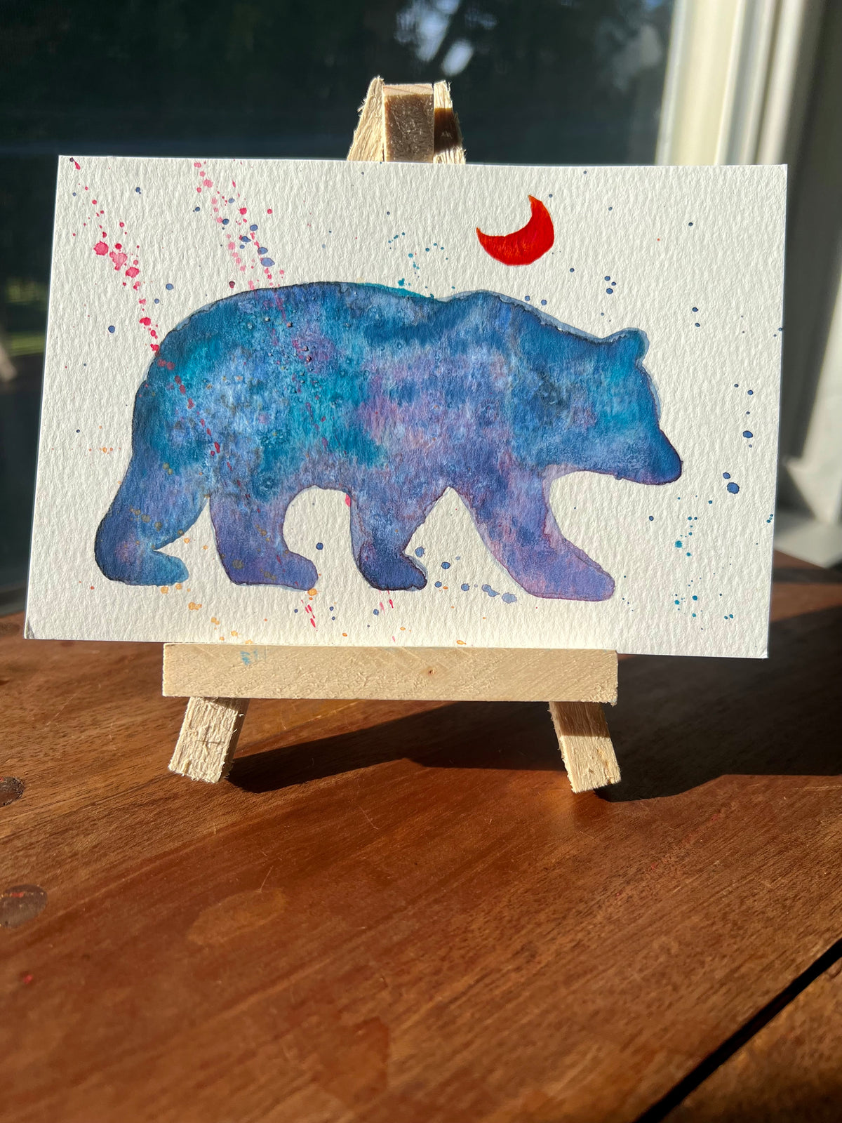 Luna Bear Original Watercolor