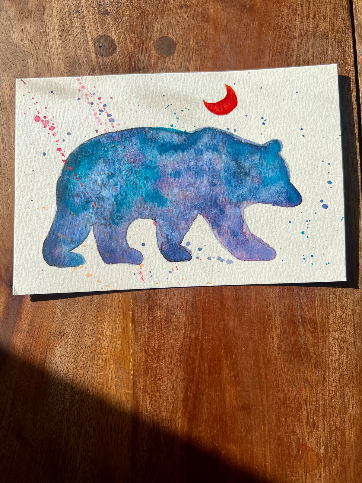 Luna Bear Original Watercolor