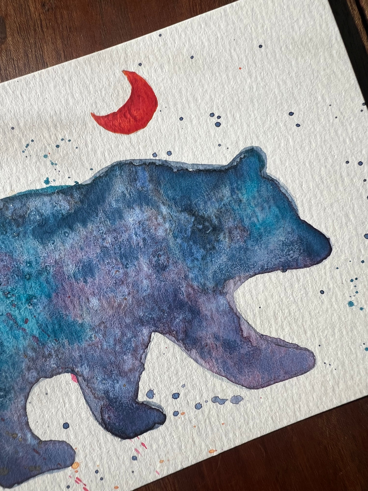 Luna Bear Original Watercolor