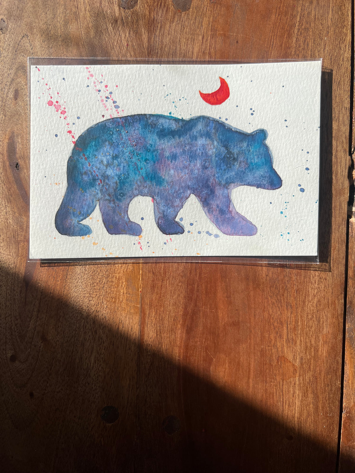 Luna Bear Original Watercolor