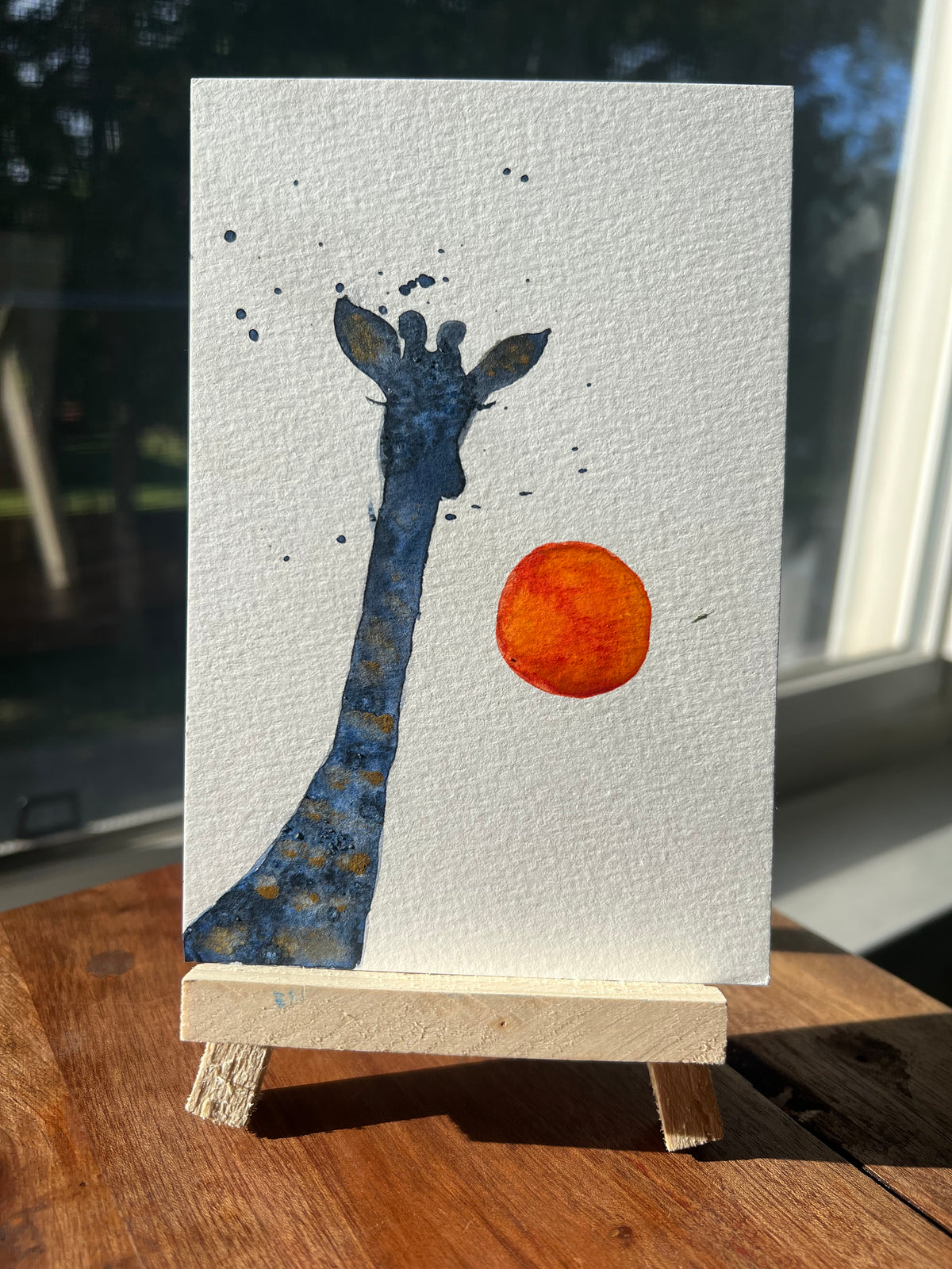 Giraffe Sol Original Watercolor