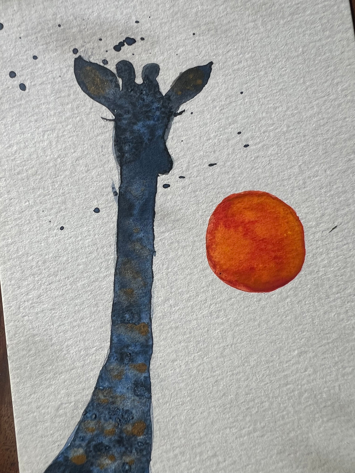 Giraffe Sol Original Watercolor