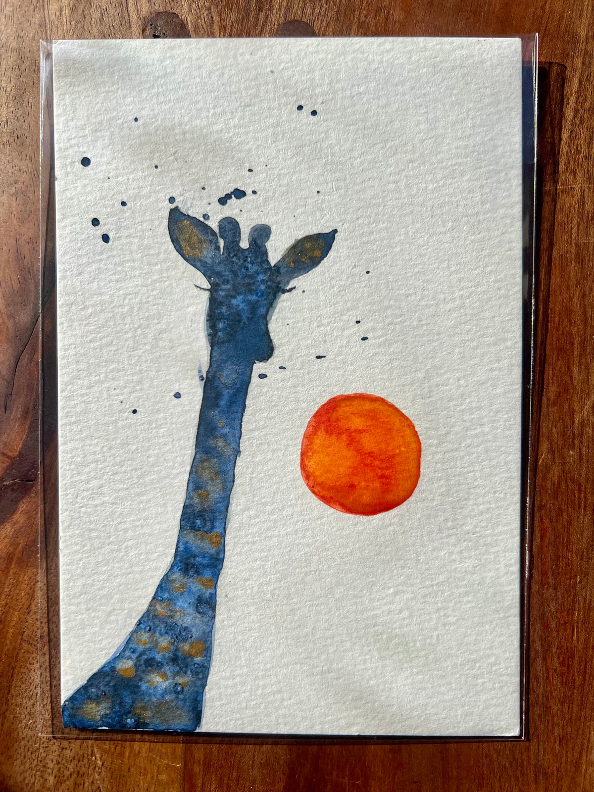 Giraffe Sol Original Watercolor
