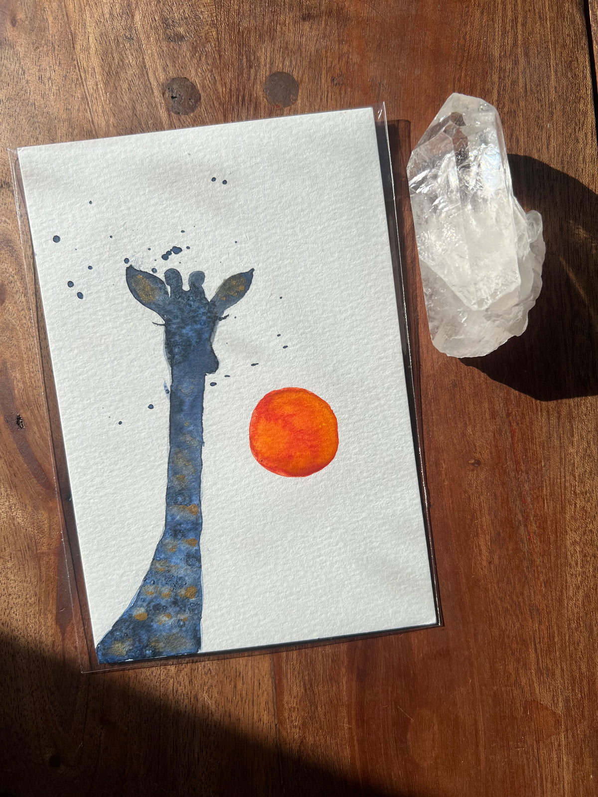 Giraffe Sol Original Watercolor