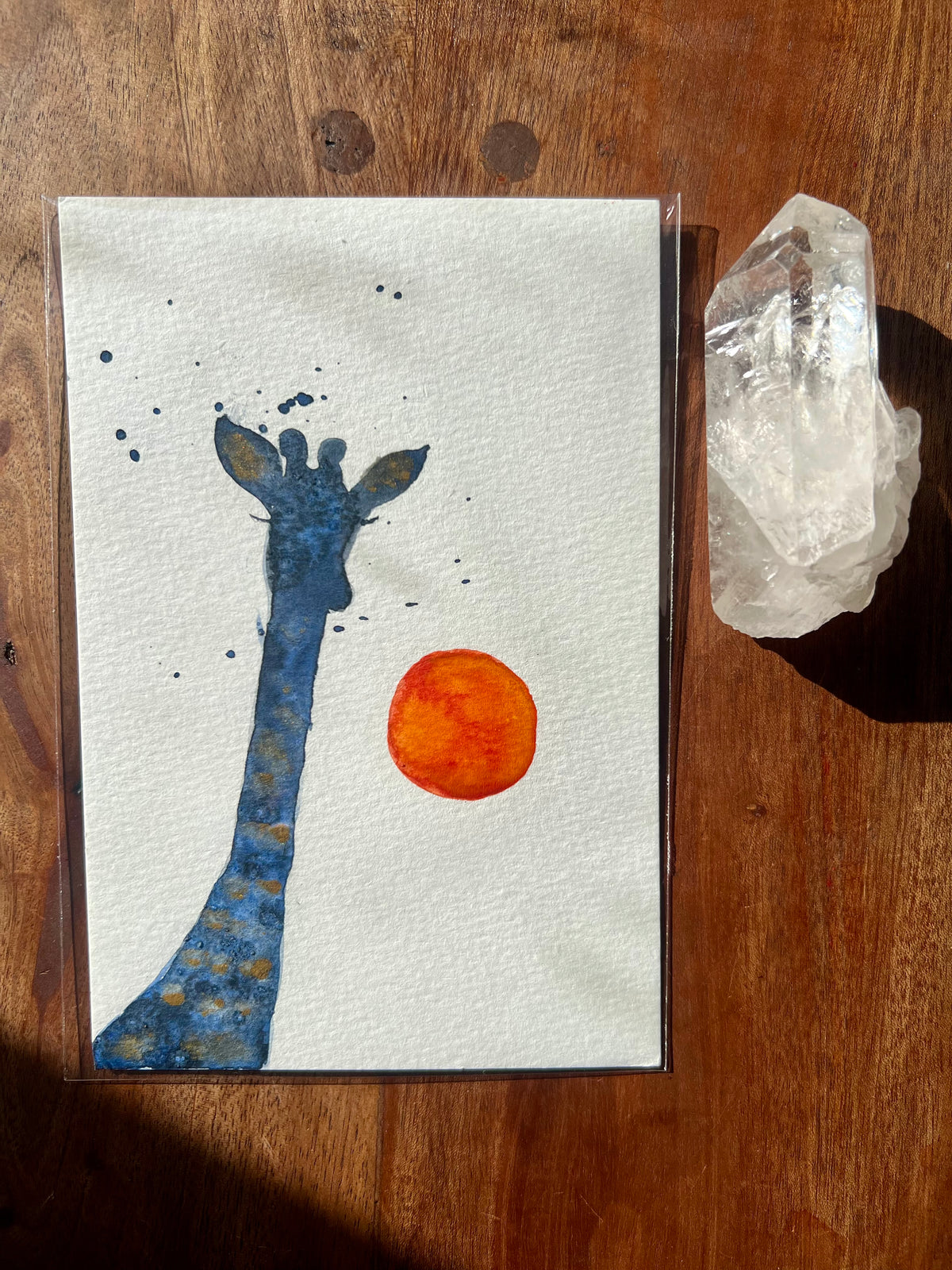 Giraffe Sol Original Watercolor