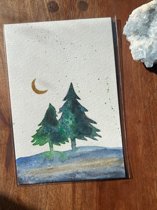 Dreams at Dusk Original Watercolor